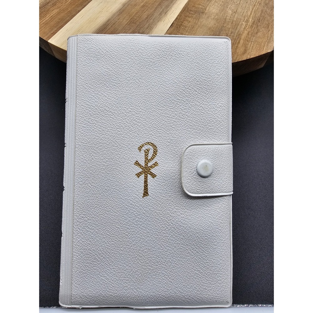 Vintage 1970 The New First Mass Book With Case Rosary And Medallions